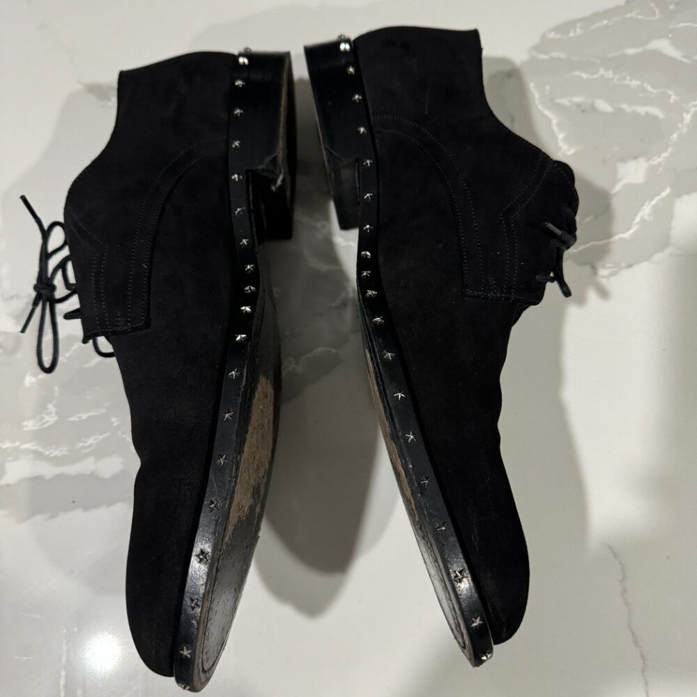JIMMY CHOO Mens Axel Black Suede Studded Oxfords Size EU 44/ US 11 - Picture 6 of 17